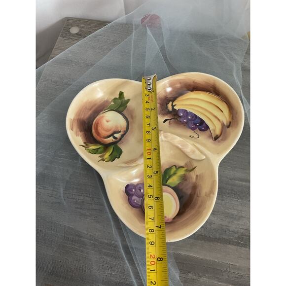 Mid Century Serving Condiments Dish Fruit Theme - Picture 6 of 13